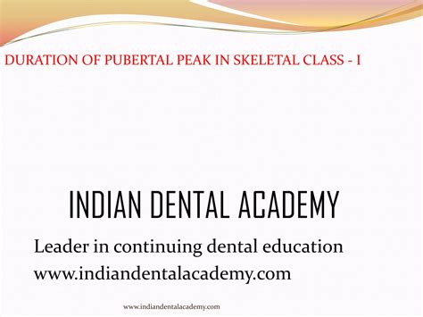 Duration Of Pubertal Peak In Skeletal Class I Certified Fixed