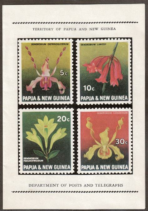 Papua New Guinea Orchids Presentation Pack Mnh Og