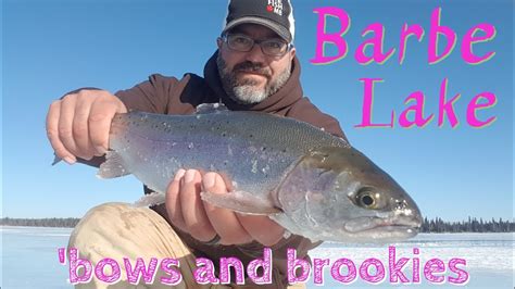 Barbe Lake Rainbow And Brook Trout Northern Manitoba Late Ice