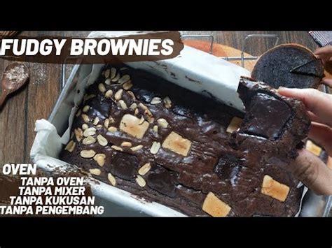 RESEP FUDGY BROWNIES SHINY CRUST Takaran Sendok Tanpa Oven Tanpa Mixer