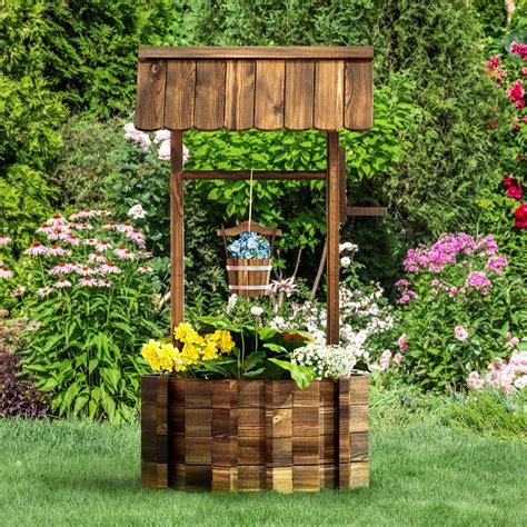 Millwood Pines Pot Fleurs D Coratif En Bois Pour Fleurs Et Plantes