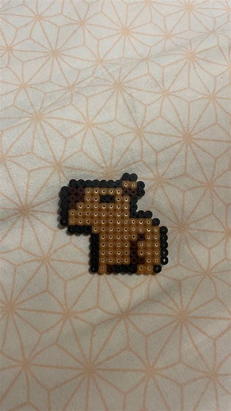 Capybara In Perler Bead Emoji Hama Beads Kawaii Perler Bead Art