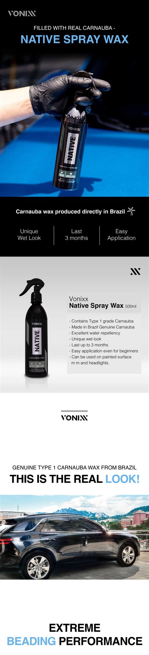 Vonixx Native Ml Brazilian High Shine Carnauba Spray Wax