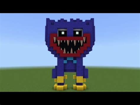 How To Build Huggy Wuggy In Minecraft With Following Eyes Youtube