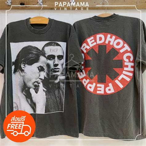 RED HOT CHILLI PEPPER RHCP เสอทวร วงรอค เสอวนเทจ papamam vintage shirt Shopee Thailand