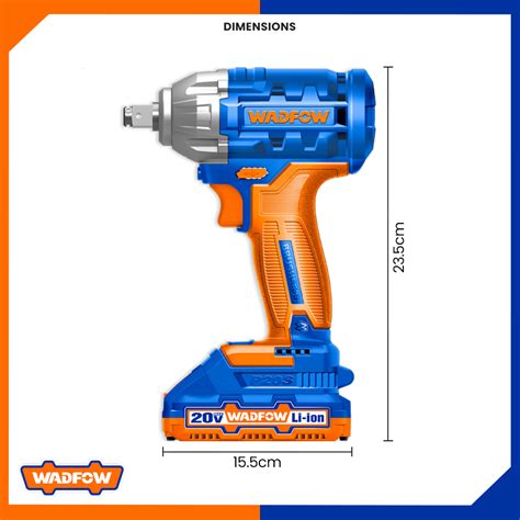 Wadfow By Winland Cordless Brushless Motor Lithium Ion Impact Wrench