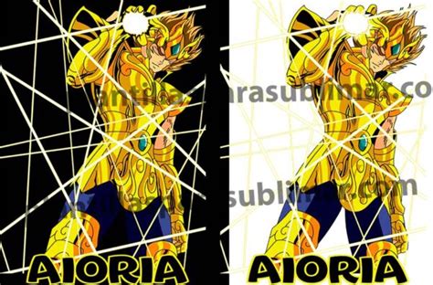 Aioria Leo Saint Seiya Vector PNG Plantillas Para Sublimar