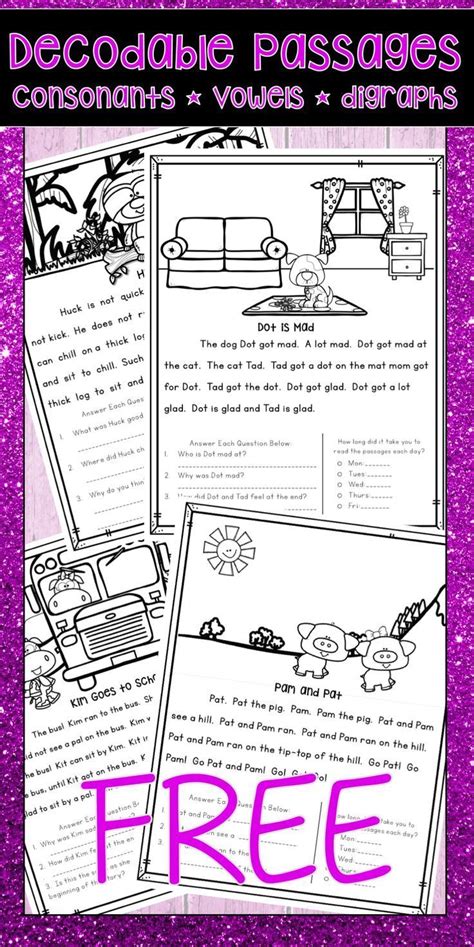 Decodable Text With Digraphs Dorothy Jame S Reading Worksheets