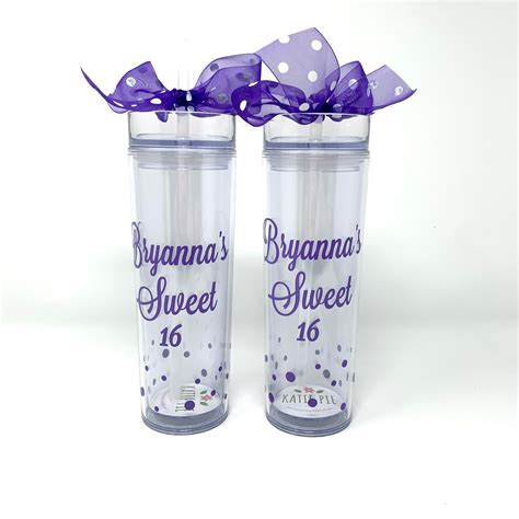 Sweet 16 Birthday Tumbler Favors Sweet 16 Party Ideas Etsy