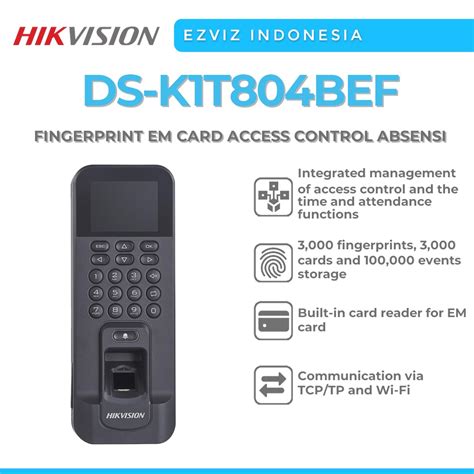 Jual Hikvision Ds K T Bef Fingerprint Em Card Access Control Absensi