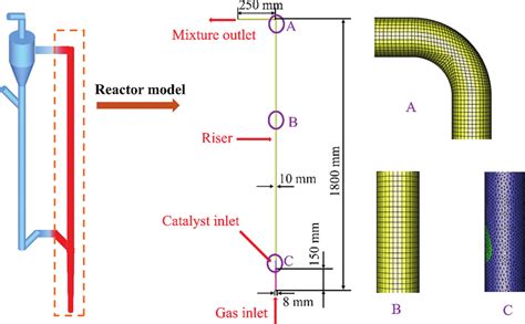 Schematic Diagram And Grid Partition Of The Fluidized Bed Methanation