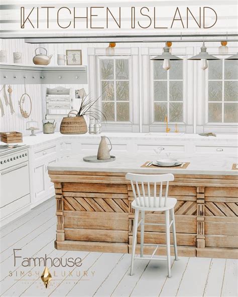 Sims4Luxury TS4 the sims 4 cc custom content farmhouse cottage rustic ...