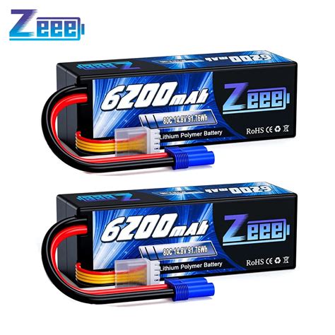 Zeee S Mah Lipo Battery For Rc Car V C Hardcase With Ec