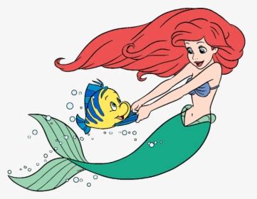 Transparent Ariel And Flounder Clipart - Cute Ariel Cartoon, HD Png ...