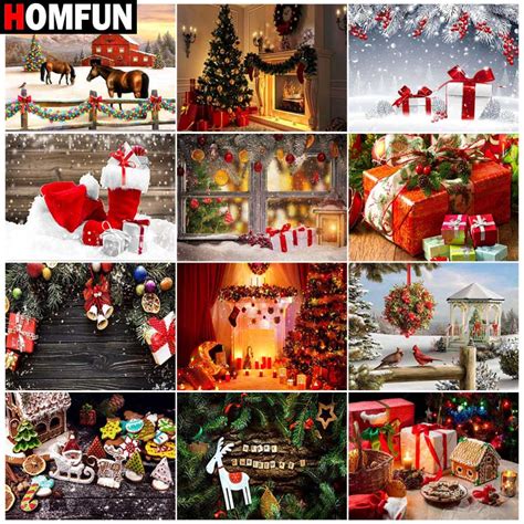 Homfun Full Diamond Christmas Gift Christmasdiy D Diamond Painting