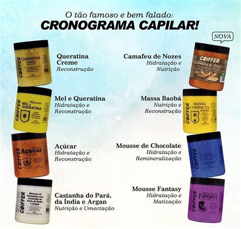 Cronograma Capilar Nutrição Máscara Mel E Queratina Coiffer