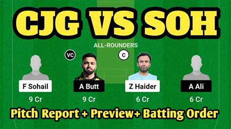 Cjg Vs Soh Dream11 Prediction Cjg Vs Soh Dream11 Cjg Vs Soh Dream11