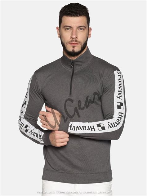 Printed Full Sleeves Mens High Neck Sweat Shirt Machine Wash At Rs