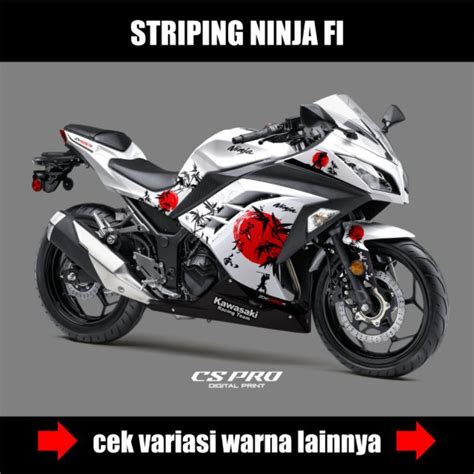 Jual Decal Striping Ninja 250 Fi Stiker Variasi Motif Samurai Shopee