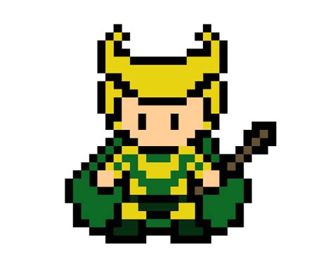 Loki Pixel Art Pattern | Pixel art pattern, Pattern art, Pixel art