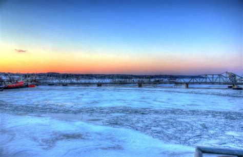 Bridge over Icy bay in Sturgeon Bay, Wisconsin image - Free stock photo - Public Domain photo ...