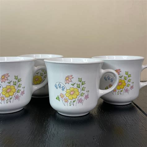 Vintage Corelle By Corning Spring Meadow Coffee Mug Flower Etsy