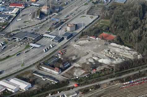 Weil Am Rhein Von Oben Baustelle Und Abrissfl Che Der Betriebsgeb Ude