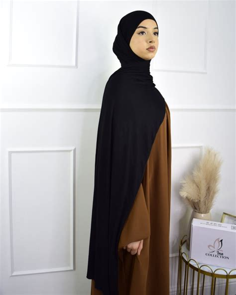 Jersey Instant Hijab Black Ina Collection