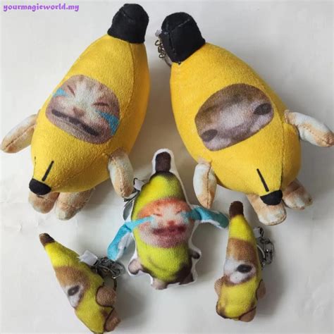 10cm Banana Cat Plush Toy Banana Cat Crying Meme Banana Cat Keychain Cat In Banana Doll Happy