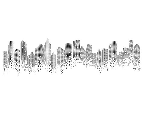 Premium Vector Modern City Skyline Vector Illustration