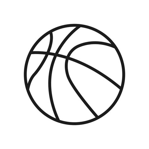 Basketball Line Art Basketball Vector Basketball Illustration Sports