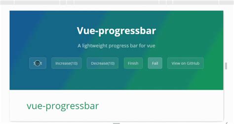 Vue Progressbar的简介及使用教程 Made With Vuejs