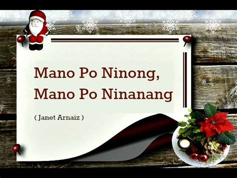 Mano Po Ninong Mano Po Ninang Lyrics