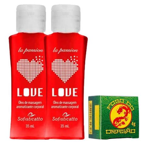 Kit Leo Para Massagem Love Hot Morango Pomada Do Drag O Vibrante Sofisticatto Gel Para