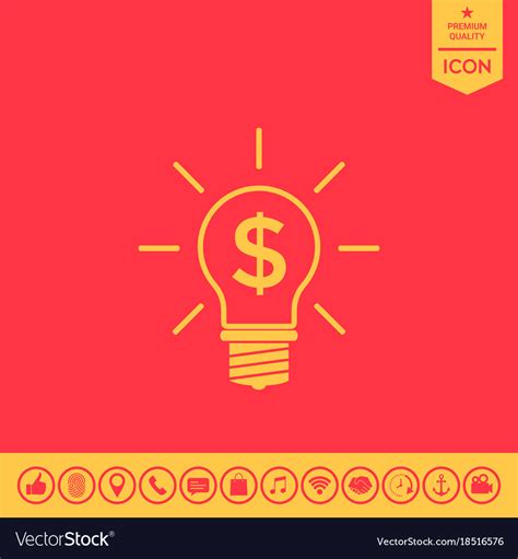 Light Bulb With Dollar Symbol Business Concept Vector Image