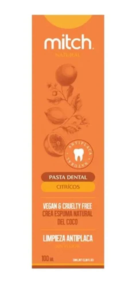 Pasta Dental Mitch Premium Cítricos 100ml Sin Flúor Vegan