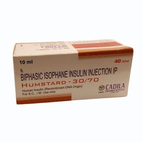 10ml Biphasic Isophane Insulin Injection Ip Strength 40 Iu At Rs 134