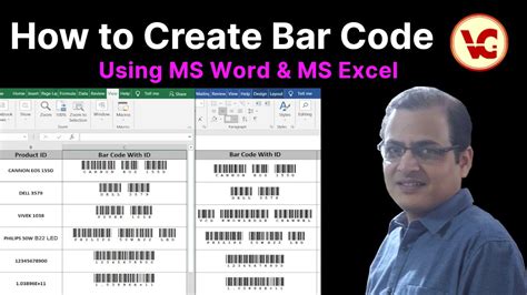 Learn How To Create Barcodes In Ms Word And Excel Bar Codes In Microsoft