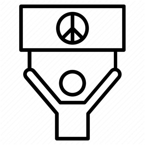 Peace, peaceful, protest, protester, protesting, sign icon - Download ...