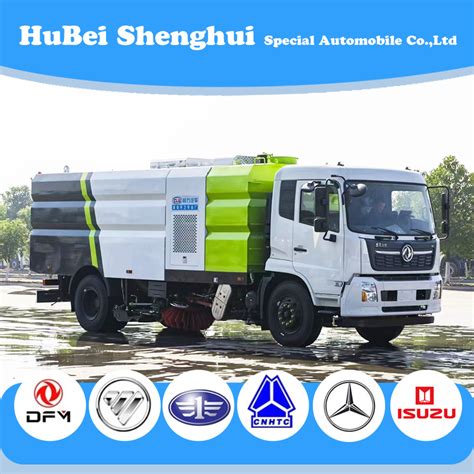 Dongfeng Heavy Truck 12m3 Road Washing Cleaning Truck With Garbage Tank