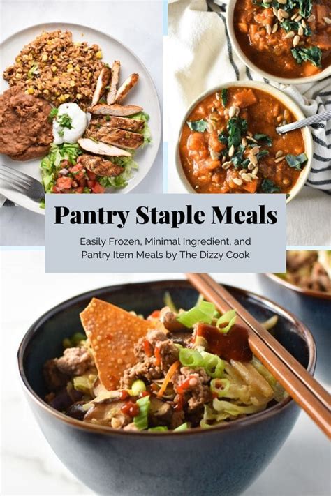 Easy Pantry Staple Meals Meals Healthy Pantry Healthy Recipes