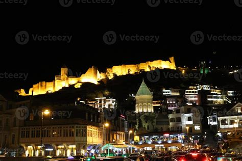 Night view of the Tbilisi Old Town 14510717 Stock Photo at Vecteezy