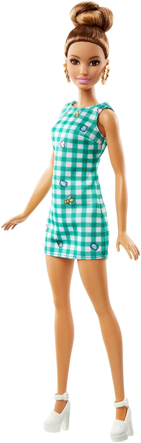 50 Barbie® Fashionistas Doll Lime Gingham Original Barbie Clothes