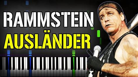 Rammstein Ausländer Piano Tutorial Sheet Music midi Synthesia