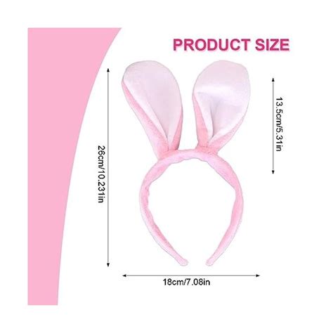 Jitnga 1 Pièce Pâques Peluche Oreilles De Lapin Bandeau Oreilles De