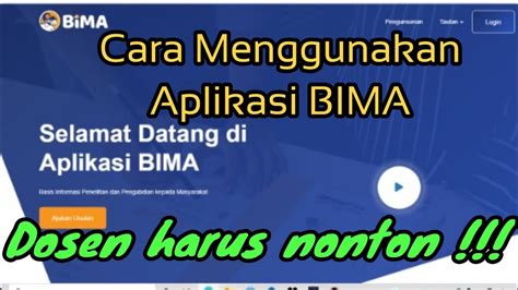 Cara Menggunakan Aplikasi Bima Basis Informasi Penelitian Dan