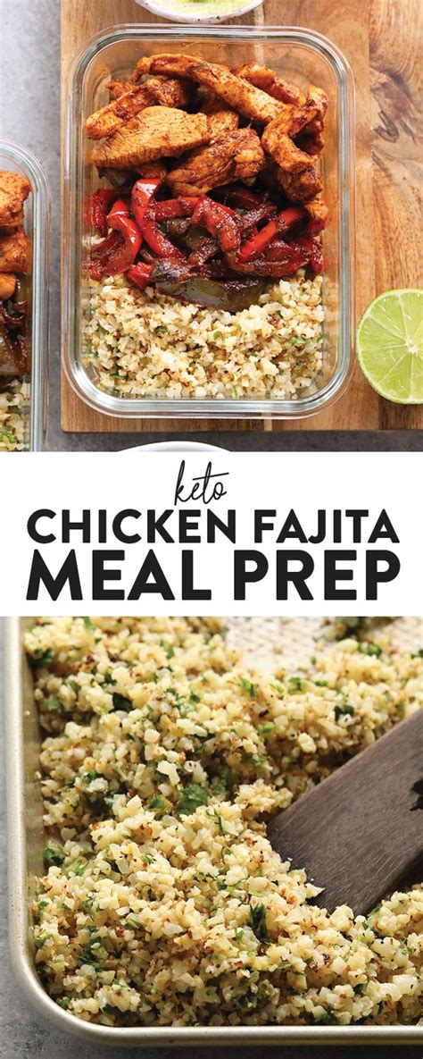 Keto Chicken Fajita Meal Prep Recipe Fit Foodie Finds