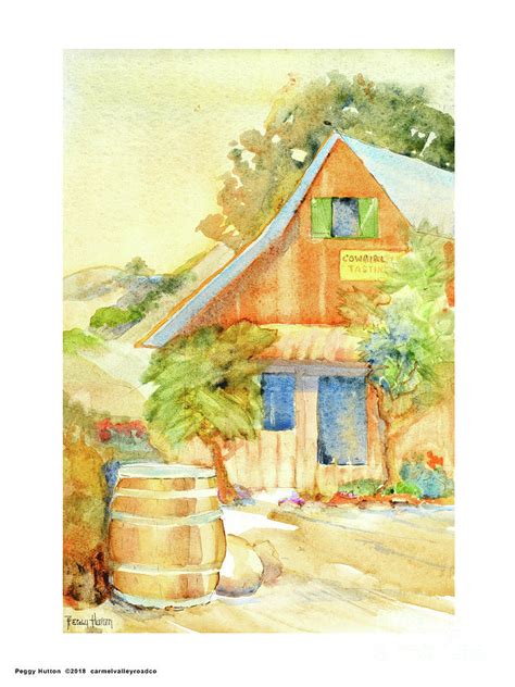 Cowgirl Winery Painting by Peggy Hutton