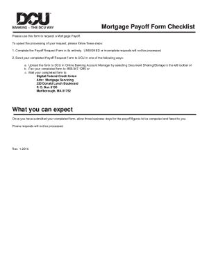 DCU Mortgage Payoff Form Checklist 2016 2024 Fill And Sign Printable