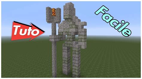 TUTO Statue de Golem en pierre Facile à faire Minecraft YouTube